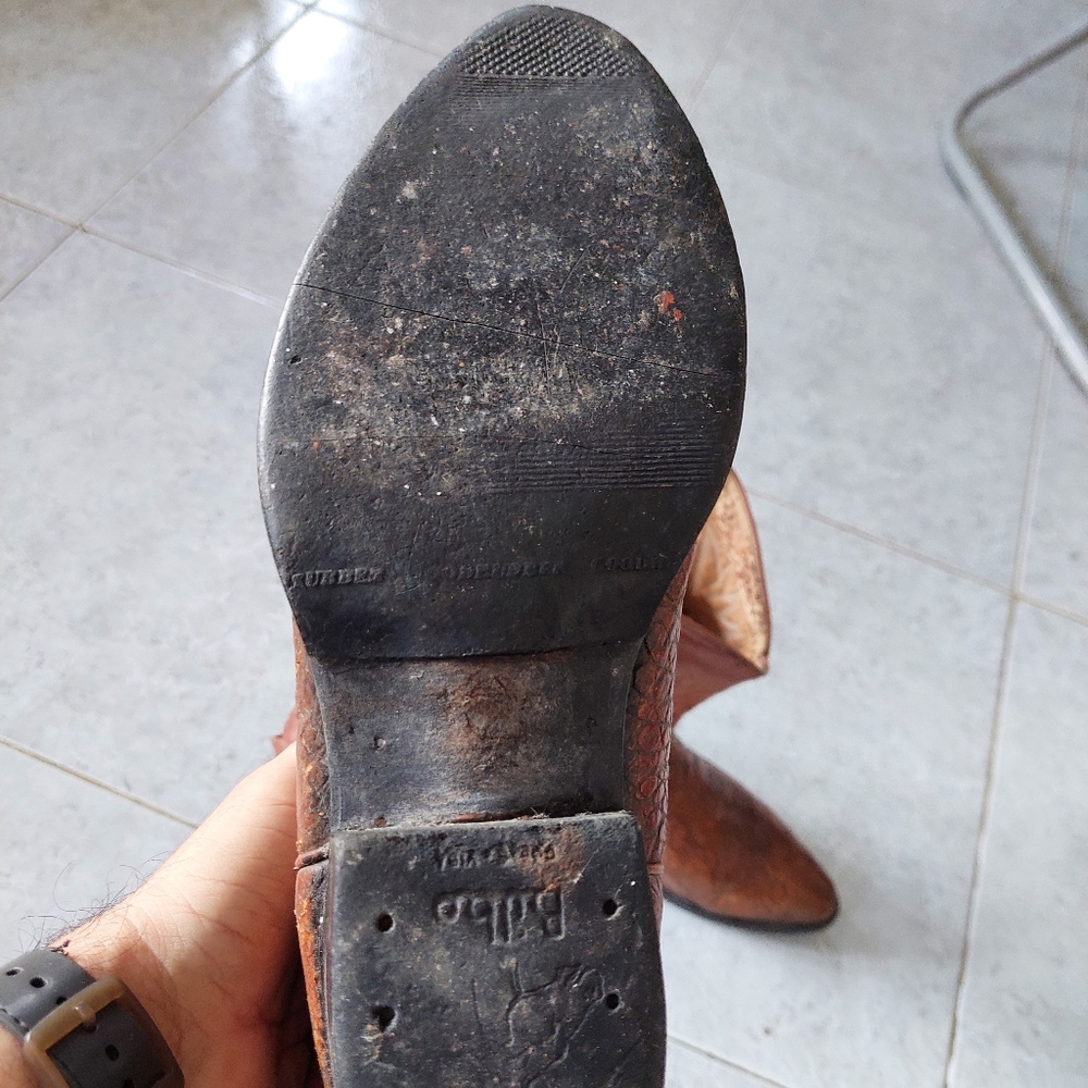 Pre Ban Sea Turtle Western Cowboy Boots - Picture 6 of 16